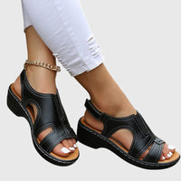 Slip-On Sandals with Cut-Out Design and Open Toe