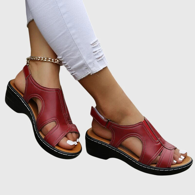 Slip-On Sandals with Cut-Out Design and Open Toe