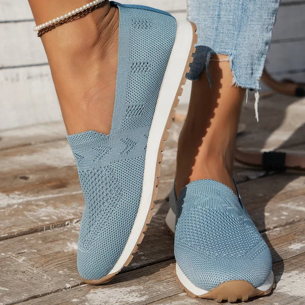 Knitted Slip-On Sneakers with cushioned sole