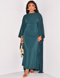 Long-Sleeve-Cape-Maxi-Dress-Solid-Color-Noosa