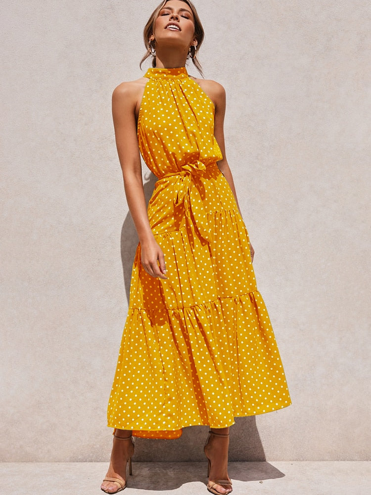 Polka-Dot-Halter-Midi-Dress-with-Waist-Tie-1