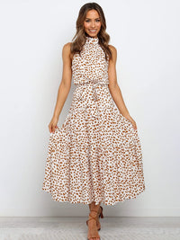 Polka-Dot-Halter-Midi-Dress-with-Waist-Tie-