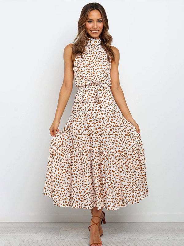 Polka-Dot-Halter-Midi-Dress-with-Waist-Tie-