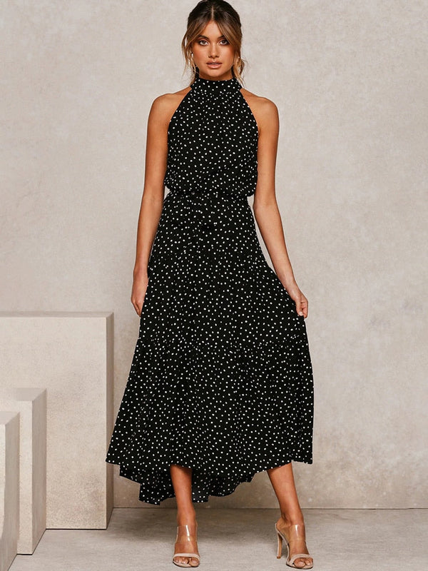 Polka-Dot-Halter-Midi-Dress-with-Waist-Tie-1