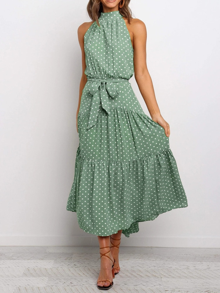 Polka-Dot-Halter-Midi-Dress-with-Waist-Tie-1
