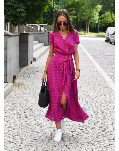 Short-Sleeve-Wrap-Maxi-Dress-Polka-Dot-Print