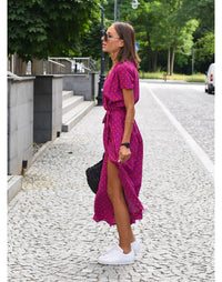 Short-Sleeve-Wrap-Maxi-Dress-Polka-Dot-Print