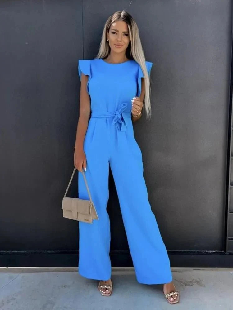 Sleeveless-Belted-Wide-Leg-Jumpsuit-Solid-Color-Noosa