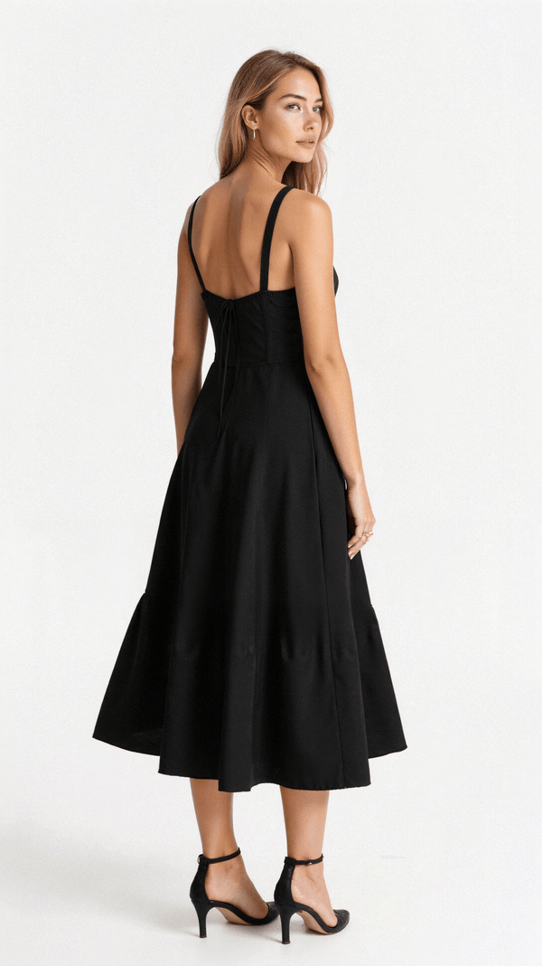 Sleeveless-Midi-Dress-Spaghetti-Strap-Solid-Color