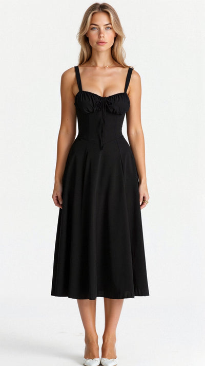 Sleeveless-Midi-Dress-Spaghetti-Strap-Solid-Color