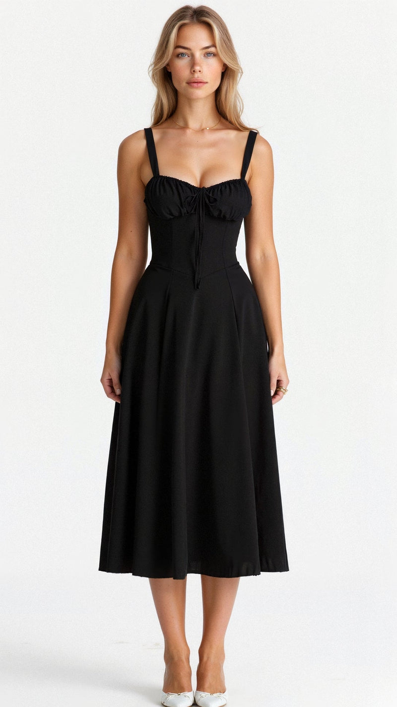 Sleeveless-Midi-Dress-Spaghetti-Strap-Solid-Color