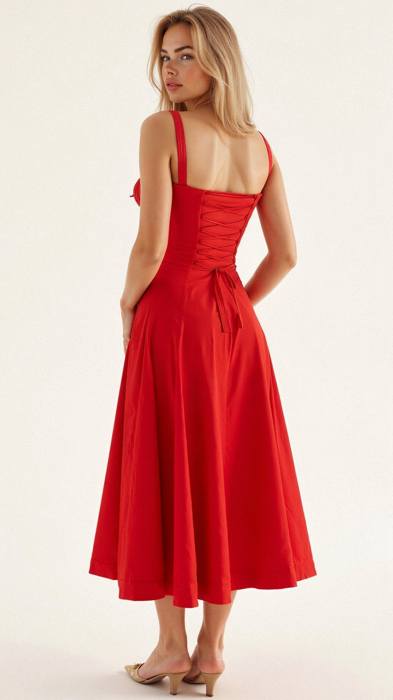 Sleeveless-Midi-Dress-Spaghetti-Strap-Solid-Color