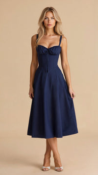 Sleeveless-Midi-Dress-Spaghetti-Strap-Solid-Color