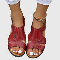 Slip-On Sandals with Cut-Out Design and Open Toe