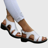 Slip-On Sandals with Cut-Out Design and Open Toe