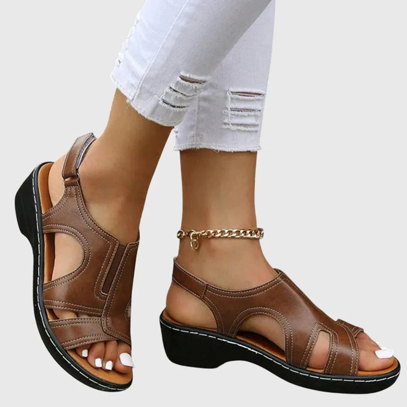 Slip-On Sandals with Cut-Out Design and Open Toe
