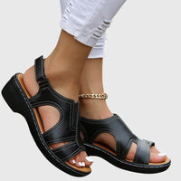Slip-On Sandals with Cut-Out Design and Open Toe