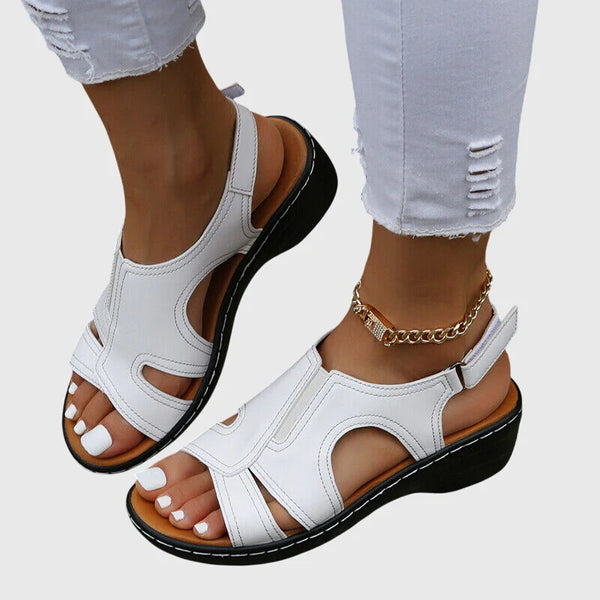 Slip-On Sandals with Cut-Out Design and Open Toe