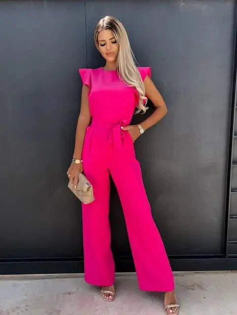 Sleeveless-Belted-Wide-Leg-Jumpsuit-Solid-Color-Noosa